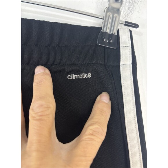 Adidas Essentials 3 Stripes Black White  Sweatpants Straight Leg Small W27”L28 - Picture 7 of 9